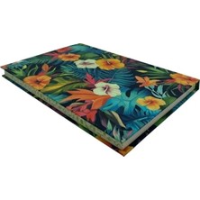 Hakay Zambak Desenli Çizgisiz Defter