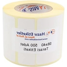 Hakay Eko Termal Terazi Etiketi - 58MM x 40MM - 500 Adet Ruloda