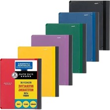 Hakay 6'lı Interaktif Not Alma Kompozisyon Kitabı Seti, 28 cm x 21.6 Cm, 100 Sayfa