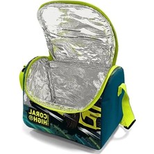 Hakay Erkek Çocuk Okul Beslenme Çantası - Yeşil-Sarı Yarış Arabası Tasarımı