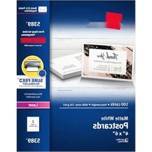 Hakay Yazdırılabilir 100 Adet 4x6 cm Kartlar, Lazer Yazıcılar Için Uygun