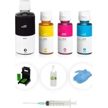 Hakay Siyah ve Renkli Kartuş Dolum Seti - Mürekkep ve Temizlik Solüsyonu