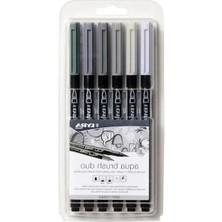 Hakay Aqua Brush Duo, 6 Renkli Set