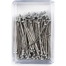 Hakay Mineli Gümüş Başlı Toplu Iğne Seti, 50 Adet