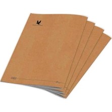 Hakay 4'lü Kareli Defter Seti - Kraft Kapak, A6, 288 Sayfa