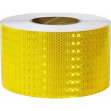 Hakay 7.5 cm Genişliğinde Fosforlu Sarı Reflektif Ikaz Bantı - 5 Metre