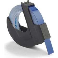 Hakay Kendinden Yapışkanlı Kabartma Etiket Şeridi, 9 mm x 3 Mt, Mavi