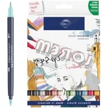 Hakay Çift Uçlu Fineliner Markör Seti, 12 Renk, 0.6 mm