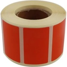 Hakay Kendinden Yapışkanlı Turuncu Renk Baskılı Rulo Etiket - 50MM x 30MM, 1000 Adet