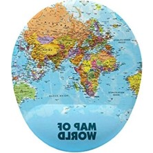 Hakay Renkli Dünya Haritası Bilek Destekli Ofis Mouse Pad