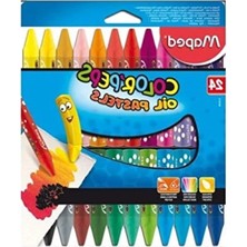 Hakay Yumuşak Dokulu 24'lü Yağlı Pastel Boya Seti