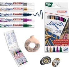 Hakay 5'li Akrilik Markör Seti - Metalik Renkler