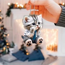 Hakay Sevimli Kedi Temalı Anahtarlık ve Araç Ayna Süsü