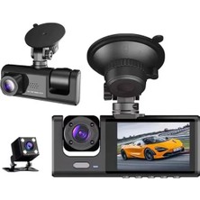Hakay 3 Kameralı Geniş Açı 1080P Araç Içi Kamera