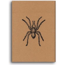 Hakay Düz Örümcek Tasarımlı Kraft Defter