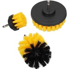 Hakay 3’lü Matkap Fırça Başlık Seti, Naylon Temizlik Fırçaları