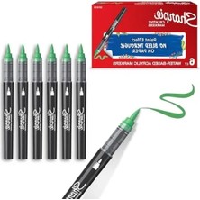 Hakay Fırça Uçlu Akrilik Markör - Zümrüt Yeşili