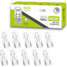 Hakay 12V 5W Sarı Otomobil Ampulü - W5W T10 Ecco Series (10 Adet)