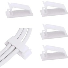 Hakay 4 Adet Kendinden Yapışkanlı Kablo Yönetim Klipsleri - Çok Amaçlı