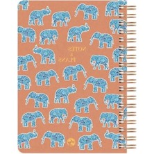 Hakay Spiralli Defter - Düz Fil Tasarımlı 17X24 cm