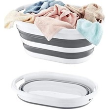 Hakay Katlanabilir Plastik Çamaşır Sepeti - Çok Amaçlı Kullanım Için Uygun