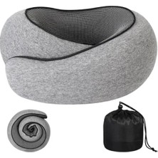 Hakay Ortopedik Spiral Boyun Destekli Seyahat Yastığı - %100 Visko