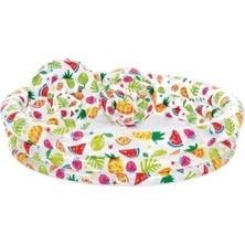 Hakay Tropikal Meyve Desenli Şişme Havuz Seti - 132 cm Çapında