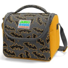 Hakay Siyah Yarasa Desenli Erkek Çocuk Beslenme Çantası, Isı Yalıtımlı