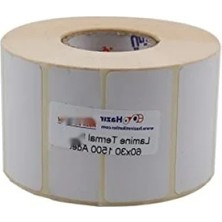 Hakay Lamine Termal Etiket, 60MM x 30MM, 1500 Adet Ruloda