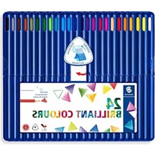 Hakay Ergonomik Üçgen Kuru Boya Kalemi - 24'lü Set