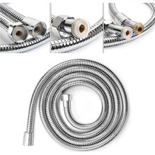 Hakay Spiralli Örgülü Duş Hortumu - 1,5 Metre, Krom