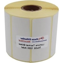 Hakay 70MM x 30MM Lamine Termal Etiket Rulo - 1000 Adet