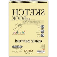 Hakay Kaliteli Spiralli Sanatçı Eskiz Defteri - 100 Yaprak, 90 gr