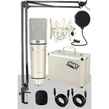 Hakay Üst Seviye Condenser Stüdyo Ses Kayıt Mikrofonu Standı ve Filtre Seti