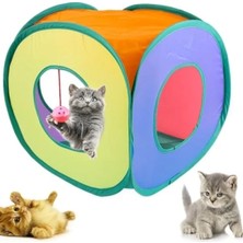 Hakay Katlanabilir Küp Model Kedi ve Köpek Oyun Tüneli