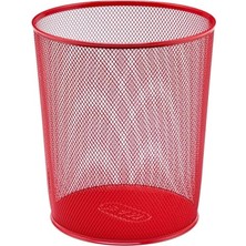 Hakay 10 Litre Hacimli Kırmızı Metal Delikli Çöp Kovası