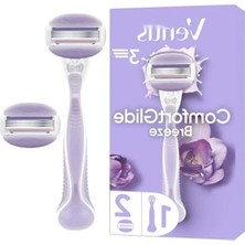 Hakay Kadınlar Için 3 Bıçaklı Konforlu Tıraş Makinesi ve Yedek Bıçak Seti