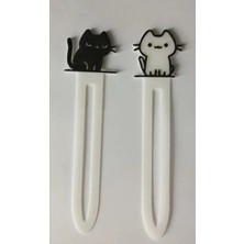 Hakay Sevimli Kedi Temalı Kitap Ayracı Seti - 5'li Paket, Plastik