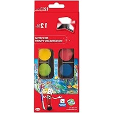 Hakay 12 Renkli Suluboya Seti - Büyük Tablet ve Fırça Hediyeli