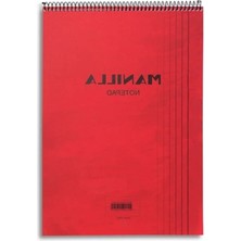 Hakay Çizgili A4 Ofis Bloknot, Kırmızı