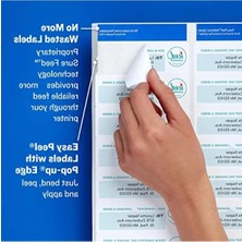 Hakay Kalıcı Yapıştırıcı Etiketler - 2,54 cm x 10,16 Cm, 500 Adet