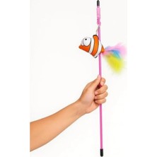 Hakay Balıklı Tüylü Kedi Oyun Oltası - Eğlenceli ve Dayanıklı