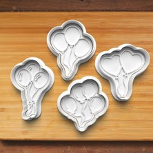 Hobist Balonlar 4'lü Set Kurabiye ve Şeker Hamuru Kalıbı