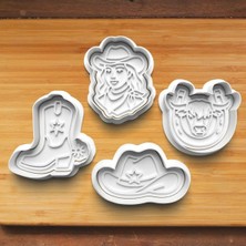 Hobist Kadın Kovboy Seti Kurabiye ve Şeker Hamuru Kalıbı