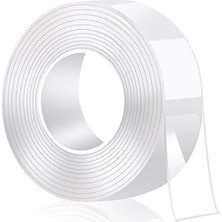 Hakay 5m Çift Taraflı Bant - Yıkanabilir, Güçlü Yapışkan, Şeffaf