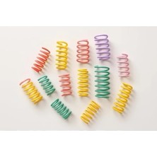 Hakay Renkli Spiral Yay Kedi Oyuncak Seti - 10 Parça