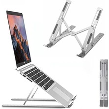 Hakay Taşınabilir Metal Dizüstü Bilgisayar Standı - Kaymaz ve Ergonomik Tasarım