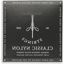 Hakay Gümüş Kaplama Klasik Gitar Telleri Seti (Siyah)