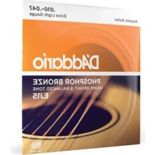 Hakay Yüksek Kaliteli Akustik Gitar Tel Seti - Fosfor-Bronz, Extra Light