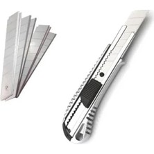 Hakay Metal Maket Bıçağı Seti - Ergonomik Tasarım, 10 Yedek Bıçak